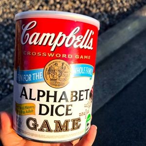 NEW Campbell's Alphabet Dice Crossword Game Sealed